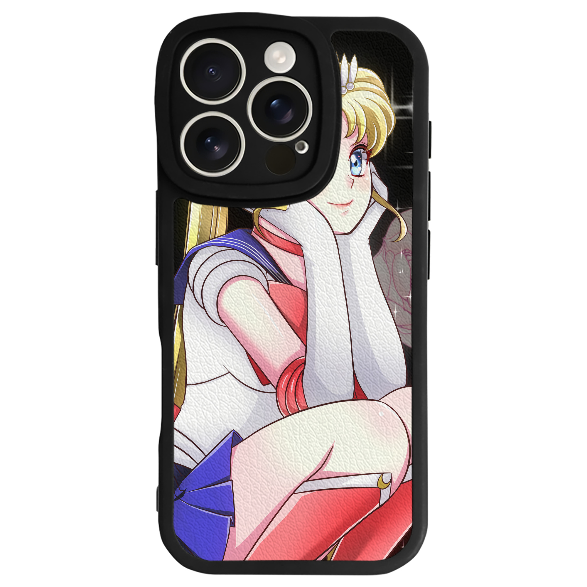 （画像用） 美少女戦士セーラームーン Sailor Moon 【iPhone 16シリーズ対応】シリコンスマホケース（レザー調） 材質：シリコン
